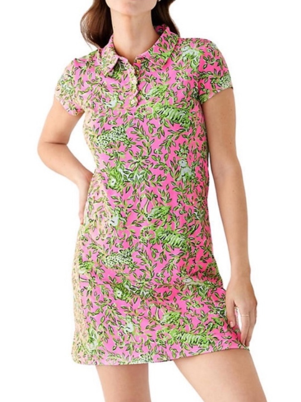 LILLY PULITZER LUXLETIC FRIDA SCALLOP POLO DRESS*********SIZE: SMALL